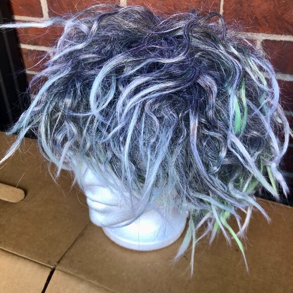 Rubie’s Nuclear Zombieman Wig Green Gray Messy Hair Cosplay Halloween Discontinu - Picture 2 of 6